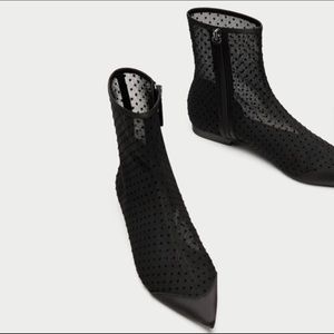 ZARA Mesh Dotted Booties